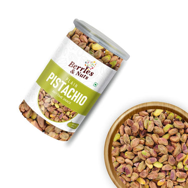 Berries And Nuts Premium Size Plain Pista Kernels | Pistachios without Shell, Unsalted Pista | 600 Grams | 3 Bottle of 200 Grams